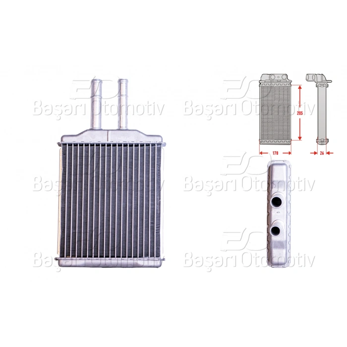 KALORIFER RADYATORU BRAZING 198X187 MM CHEVROLET EPICA (KL1_) 2.0 05-11 EVANDA 05-06