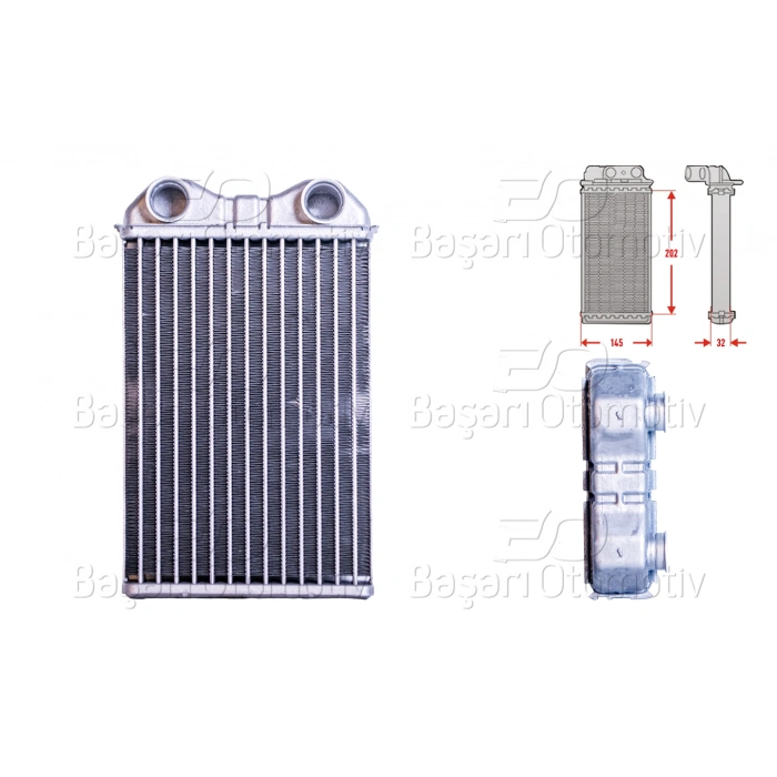 KALORIFER RADYATORU BRAZING 200X147 MM MINI COOPER (R50, R53) 1.6 01-06 CABRIO (R52) 04-08