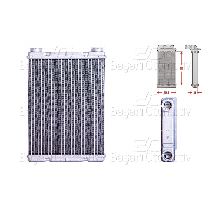 KALORIFER RADYATORU BRAZING 200X154 MM RENAULT MEGANE 3 FLUENCE