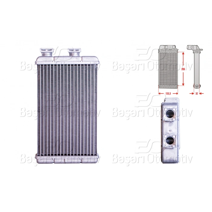 KALORIFER RADYATORU BRAZING 203X140 MM BMW 3 316 I 318 D 320 D 323 I 330 D 1998>
