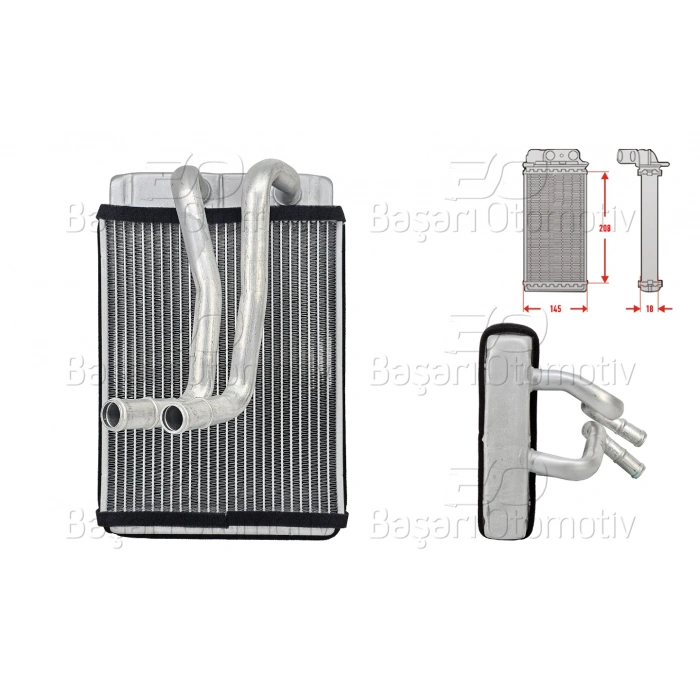 KALORIFER RADYATORU BRAZING 205X167 MM HYUNDAI SONATA 4 (EF) | SONICA 2.0 16V .4 16V 2.7 V6 98-04