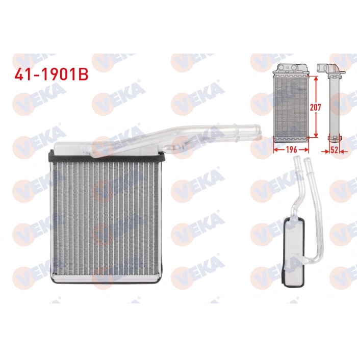 KALORIFER RADYATORU BRAZING 207X196 MM FORD FOCUS 1.4 16V 1.6 1.8 TDCI FORD TOURNEO CONNECT1.8 16V 1.8 TDCI FORD TRANSIT CONNECT1.8 16V 1.8 TDCI 98 >