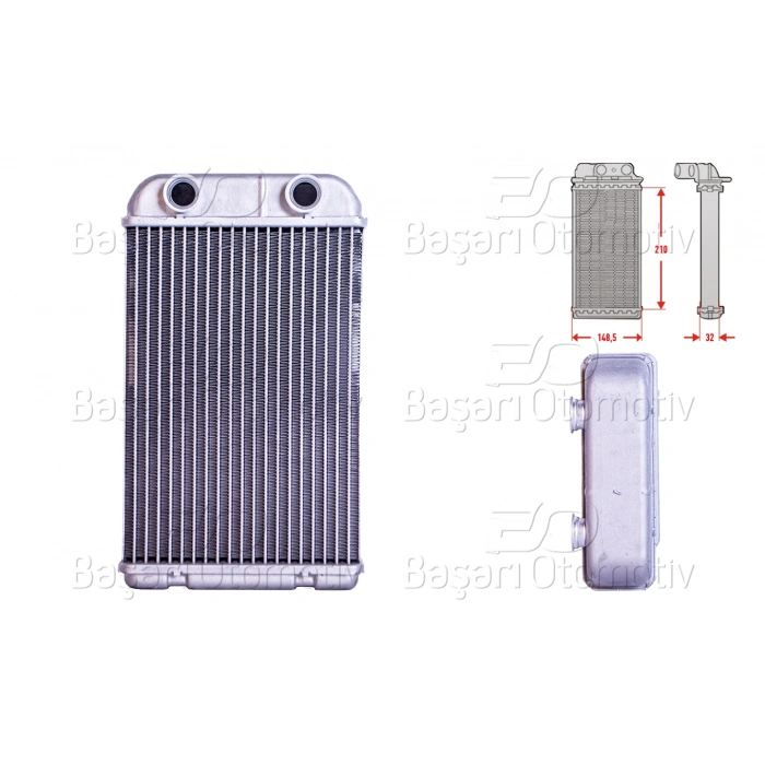 KALORIFER RADYATORU BRAZING 210X162 MM FIAT BRAVO 2 (198_) 1.6 D Multijet 08-14 STILO (192_) 1.6 01-06