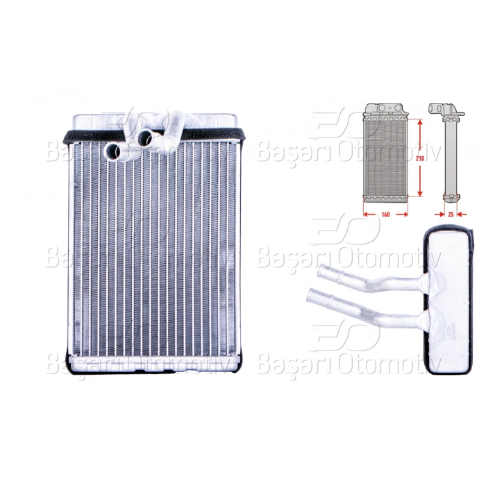 KALORIFER RADYATORU BRAZING 210X165 MM HYUNDAI H-1 STAREX 2.4 2.5 D 2.5 TD 97 >