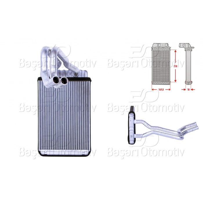 KALORIFER RADYATORU BRAZING 213X150 MM HYUNDAI MATRIX (FC) | ELANTRA LAVITA | LAVITA 01-10 1.6 1.8