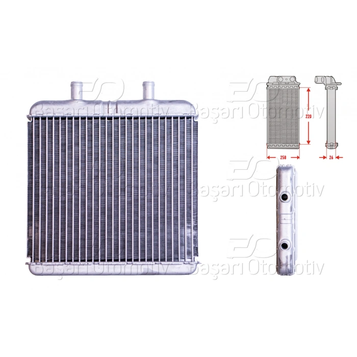 KALORIFER RADYATORU BRAZING 214X263 MM IVECO DAILY 3 11V 50 C 11 13 1999>