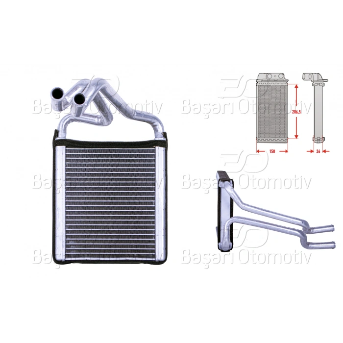 KALORIFER RADYATORU BRAZING 215X160 MM HYUNDAI ELANTRA 5 Sedan (MD, UD) | I35 | FLUIDIC ELANTRA | I35 / ELANTRA | AVANTE 1.6 1.8 10-15
