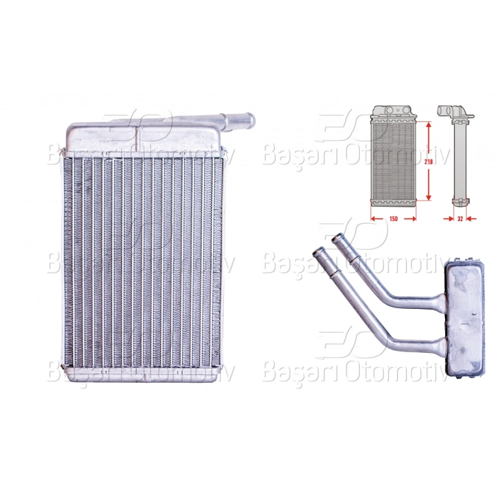 KALORIFER RADYATORU BRAZING 218X150 MM FORD TRANSIT 77-92