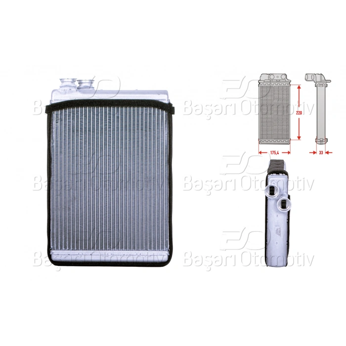 KALORIFER RADYATORU BRAZING 220X180 MM AUDI A4 A5 Q5 1.8 TFSI 2.0 TSI 2.0 TFSI 2.0 TDI 2.7 TDI 3.0 TDI 07 >
