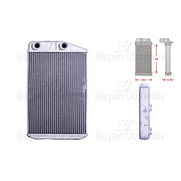 KALORIFER RADYATORU BRAZING 230X165 MM CITROEN JUMPER BOX 2.2 HDI 100 110 120 130 150 FIAT DUCATO 2.2 D 2.3 D 3.0 D PEUGEOT BOXER 2.0 3.0 HDI 2006>