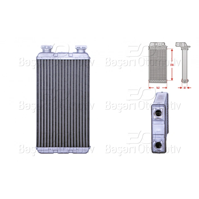 KALORIFER RADYATORU BRAZING 235X138 MM BMW 3 Compact (E36) 3.16i 94-00 3.18tds 95-00 323ti 97-00