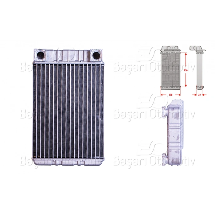 KALORIFER RADYATORU BRAZING 235X180 MM MERCEDES-BENZ C CLASS C180 200 220 230 240 280 CLC CLK SL 280 350 500 600 2000>