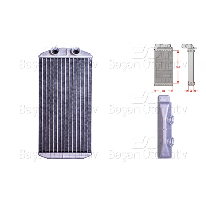 KALORIFER RADYATORU BRAZING 267X131 MM PEUGEOT P301 1.6 HDI 12 >