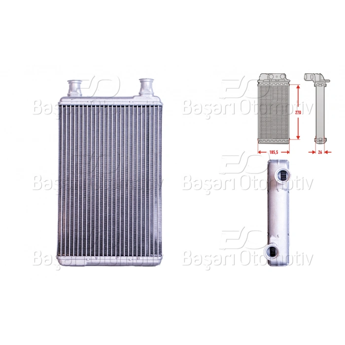 KALORIFER RADYATORU BRAZING 270X186 MM MERCEDES-BENZ S-SERISI (W221) S 350 CDI 09-13 S500 05-13 S63 AMG 05-13 S-SERISI Coupe (C216) CL 500 4-matic 08-13 CL 63 AMG 06-13