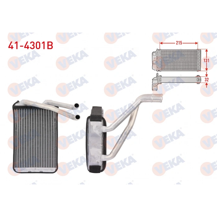 KALORIFER RADYATORU BRAZING (4.5mm fin) TOYOTA COROLLA (_E10_) 1.3i AE101 1992-1997