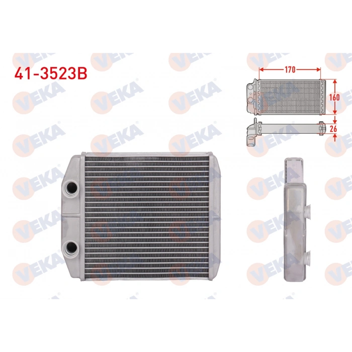 KALORIFER RADYATORU BRAZING (4.5mm fin) RENAULT CLIO IV 1.5 DCI 2012-