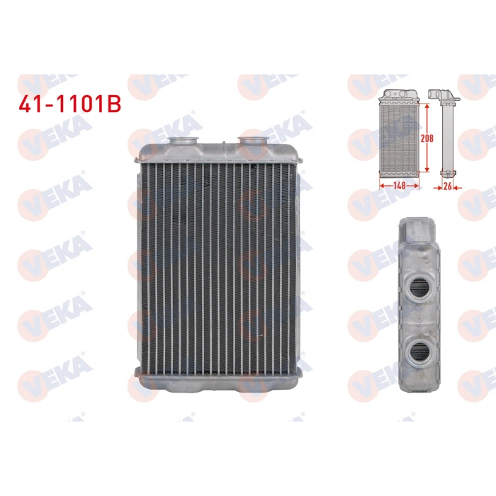 KALORIFER RADYATORU BRAZING (5.5mm fin) ALFA ROMEO 159 (939) 1.9 JTDM - 1.9 JTS - 2.4 JTDM - 1.8 MPI 2006-2011