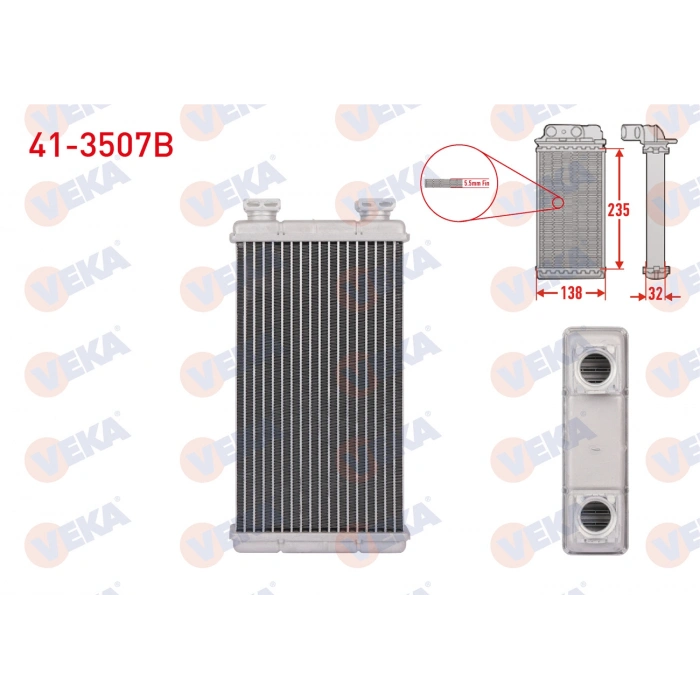 KALORIFER RADYATORU BRAZING (5.5mm fin) RENAULT MASTER II (FD) 2.5 DCI 2003-2010
