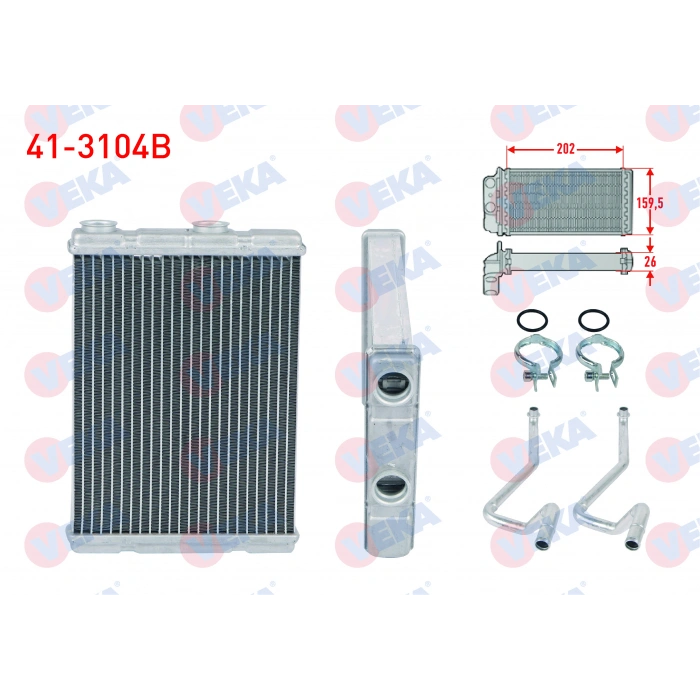 KALORIFER RADYATORU BRAZING (5.5mm fin) NISSAN QASHQAI (J11) 1.2 DIG-T - 1.5 DCI - 1.6 DCI - 1.6 DIG-T 2014-