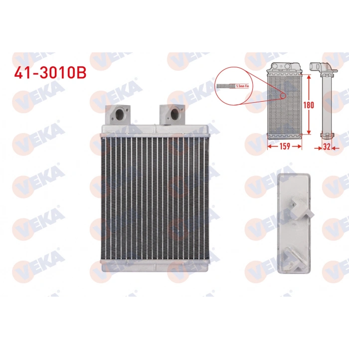 KALORIFER RADYATORU BRAZING (5.5mm fin) MITSUBISHI L200 (K7T,K6T) 2.5 TD 1996-2006