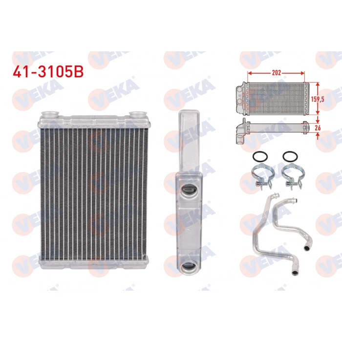 KALORIFER RADYATORU BRAZING (5.5mm fin) NISSAN JUKE 1.5 DCI - 1.6 DIG-T - 1.6 2010-