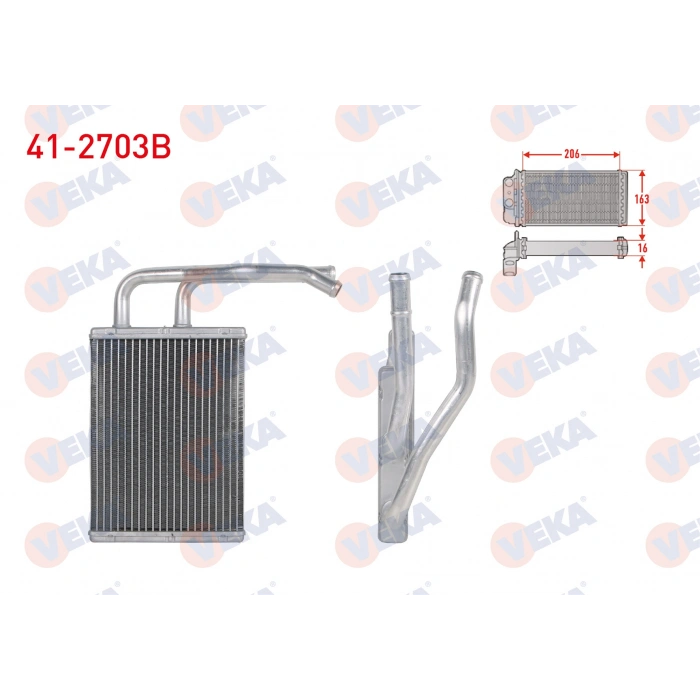 KALORIFER RADYATORU BRAZING (5.5mm fin) MAZDA 6 (GG,GY) 2.0i 2002-2007