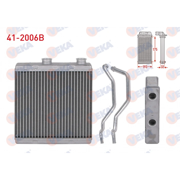 KALORIFER RADYATORU BRAZING (5.5mm fin) HONDA CIVIC VIII 1.4 2005-2012 / CIVIC VIII 2.0 TYPER 2005-2012