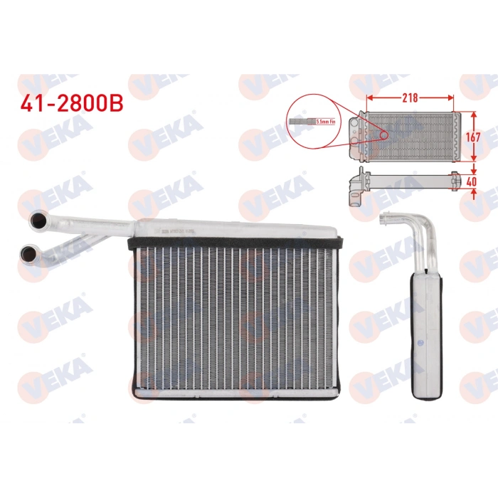 KALORIFER RADYATORU BRAZING (5.5mm fin) MERCEDES SPRINTER 3T (909) 308 CDI 2013-