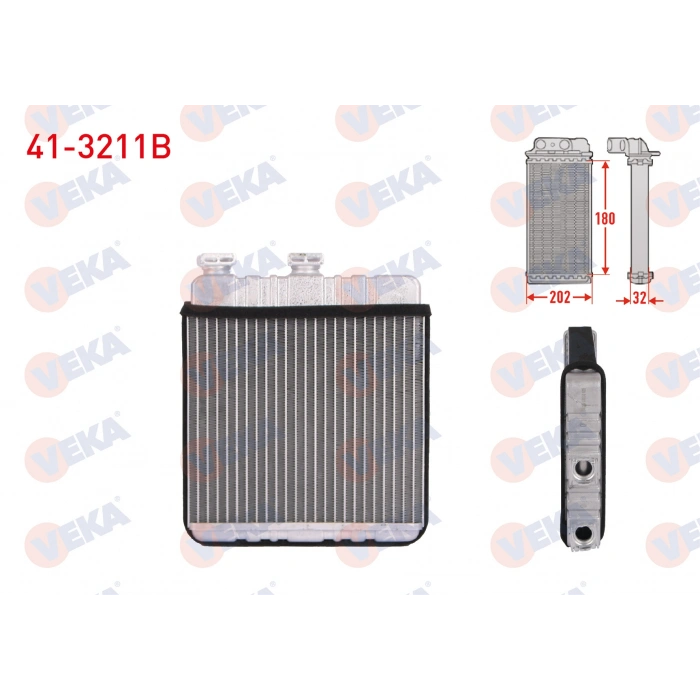 KALORIFER RADYATORU BRAZING AKSESUARLI (KARE TIP) OPEL ASTRA G (F69) 1.4 16v 1998-2005