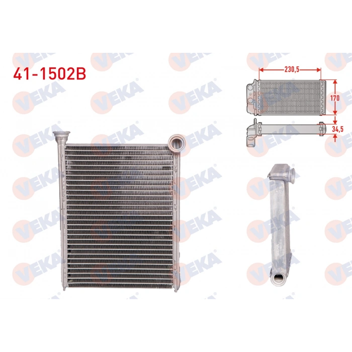 KALORIFER RADYATORU BRAZING CITROEN C4 (B7) 1.6 HDI 230,50X170X34,50 2009-