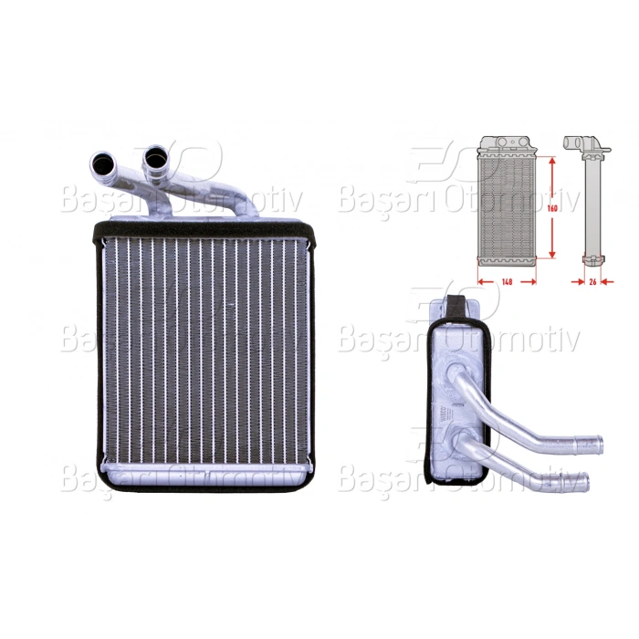 KALORIFER RADYATORU BRAZING MT 166X170 MM HYUNDAI H100 2.4 2.5 TDIC 2.6 D PORTER 2.5 TD 2.5 TD 94 >