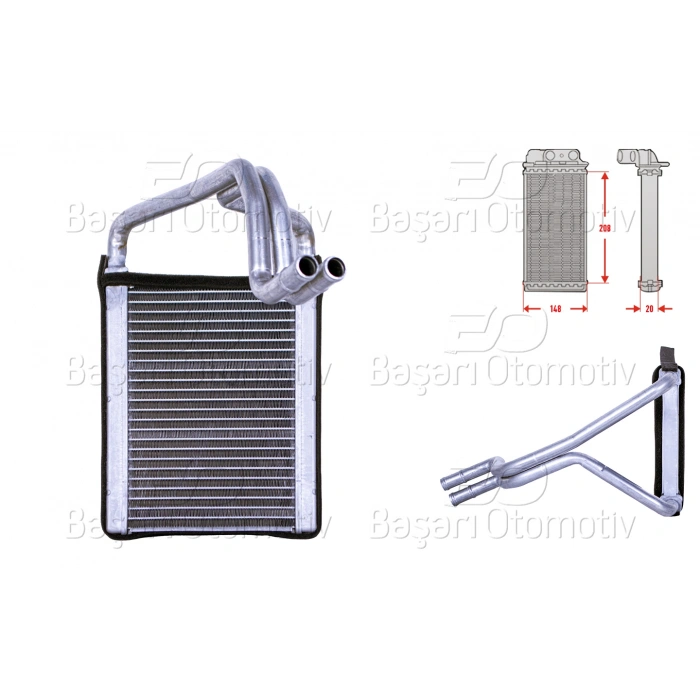 KALORIFER RADYATORU BRAZING MT-AT 148X208X18 HYUNDAI TUCSON 2.0 CRDI KIA SPORTAGE 2.0 CRDI 2.7 V6 4WD 04 >