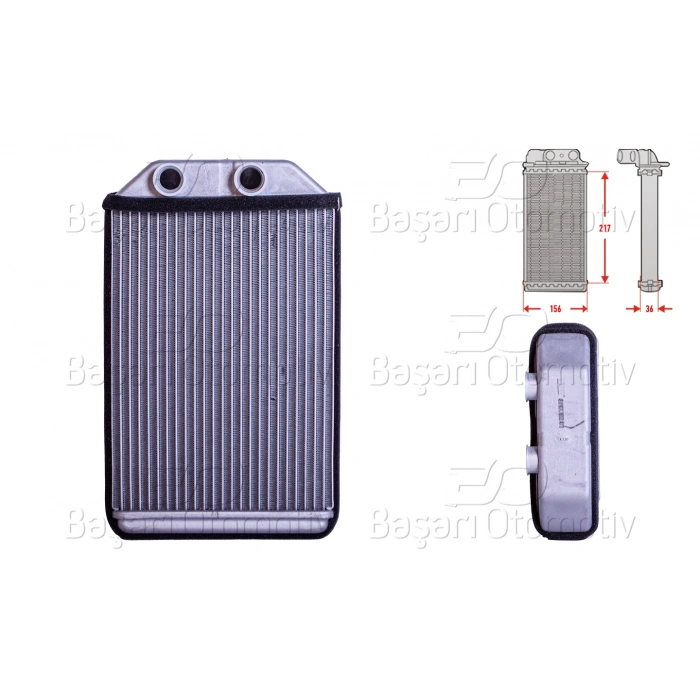 KALORIFER RADYATORU BRAZING MT-AT 217X156 MM AUDI A6 1.8 T1.9 TDI 2.4 QUATTRO 2.7 T2.8 3.7 4.2 97 >