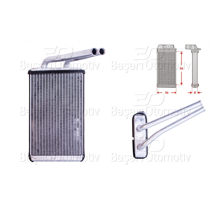 KALORIFER RADYATORU BRAZING MT-AT 245X156X32 MM CHEVROLET CAPTIVA 2.0 D 2.4 3.0 3.2 OPEL ANTARA 2.0 CDTI 2.4 3.2 V6 06 >
