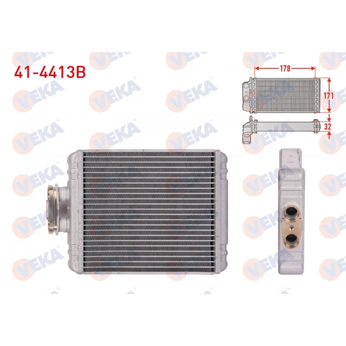 KALORIFER RADYATORU BRAZING VOLKSWAGEN POLO 1.2 TSI-1.4 TDI-1.4 TSI 2009-/ AUDI A1 1.4 TFSI 2010-/ SEAT IBIZA IV 1.4 TDI 2002-2009/ SKODA FABIA 1.4 TDI 2014-/ RAPID 1.6 TDI 2013-