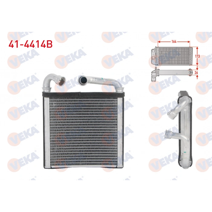 KALORIFER RADYATORU BRAZING VW GOLF VII 1.4 TSI - 1.6 TDI 2012-/ CRAFTER 2.0 TDI 2011-/ PASSAT 1.6 TDI 2014-/ TIGUAN 1.4 TSI 2016-/ SKODA OCTAVIA 1.6 TDI 2012-/ SEAT ATECA 2.0 TDI 2016-