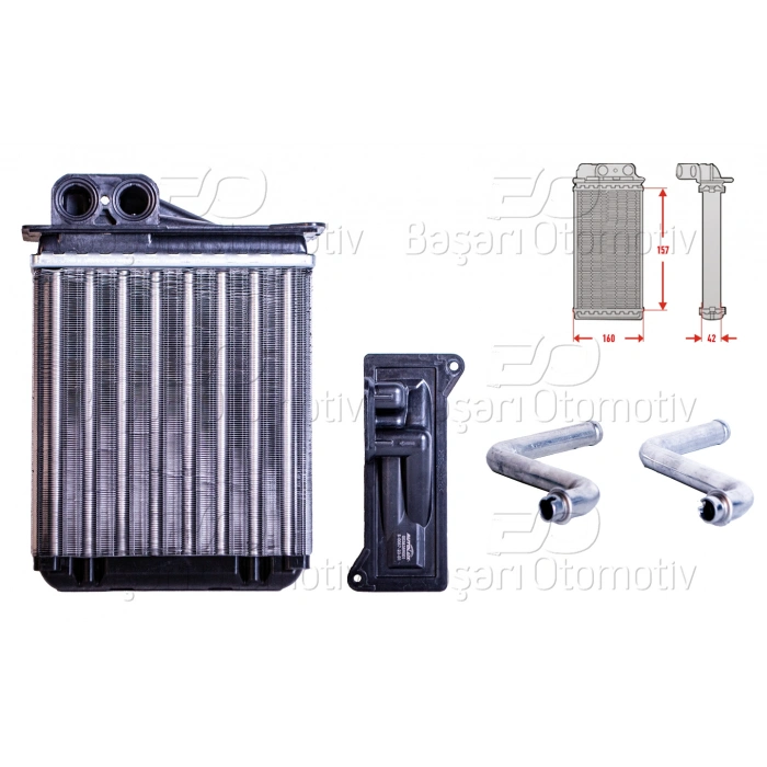 KALORIFER RADYATORU MEKANIK 160X152 MM VW CRAFTER 30-35 (2E_) 2.5TDI 06-13 MERCEDES-BENZ SPRINTER 3,5-T (B906) 316CDI 11- 315CDI 06-09