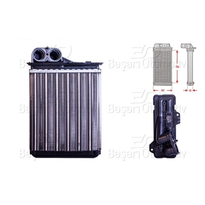 KALORIFER RADYATORU MEKANIK 181X152 MM DACIA SANDERO DUSTER LOGAN 1.2 1.5 DCI 1.6 16V2 004>