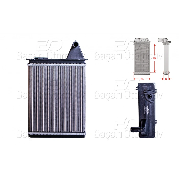 KALORIFER RADYATORU MEKANIK 224X194 MM FIAT PALIO SIENA STRADA 1.0 1.1 1.2 1.4 1.6 1.7 1996 >