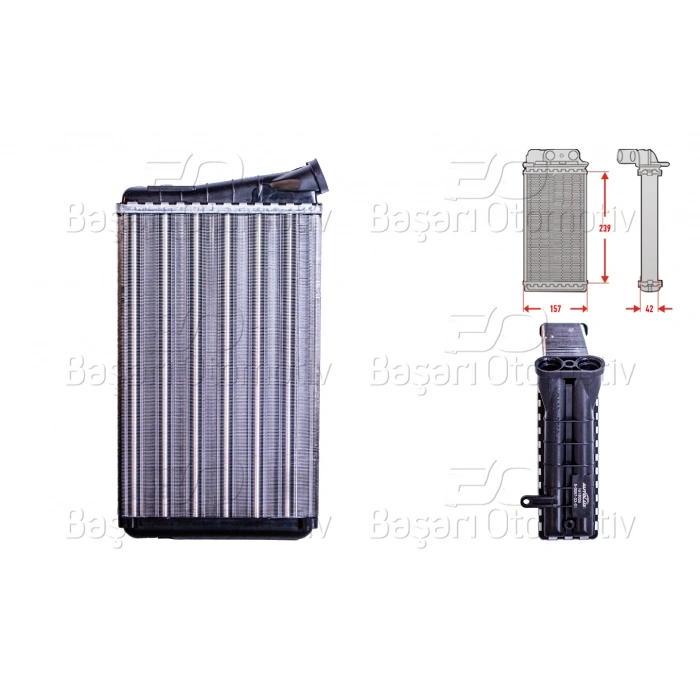 KALORIFER RADYATORU MEKANIK 234X136 MM OPEL OMEGA B (V94) 2.5 TD 94-03- 2.0 94-00 OMEGA B SW (V94) 2.5 TD 94-03- 2.0 94-00