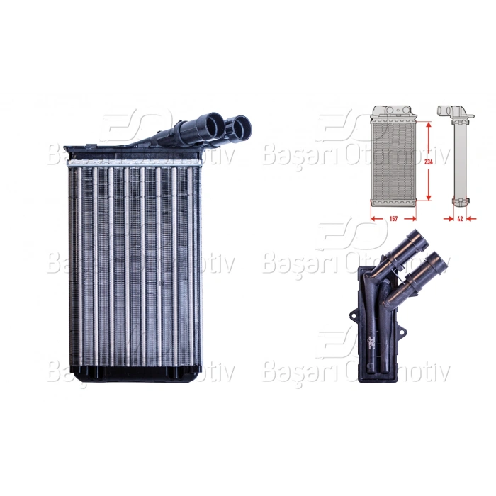 KALORIFER RADYATORU MEKANIK 234X152 MM PEUGEOT 306 PARTNER BERLINGO X SARA 94 >