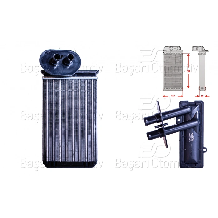 KALORIFER RADYATORU MEKANIK 235X157 MM VW T4 WITH CONDITIONERMECHANICAL