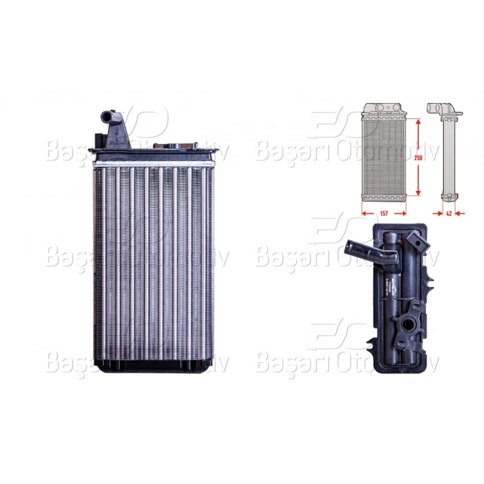 KALORIFER RADYATORU MEKANIK 250X156 MM FIAT TEMPRA TIPO DEDRA DELTA 2 1.4 I 1.8 I 1.9 2.0 1989 >