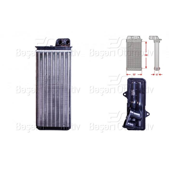 KALORIFER RADYATORU MEKANIK 332X157 MM OPEL MOVANO A (X70) 2.8 DTI (JD) 98-01 RENAULT MASTER II (JD) 2.5 dCi NISSAN INTERSTAR (X70) 2002-2006