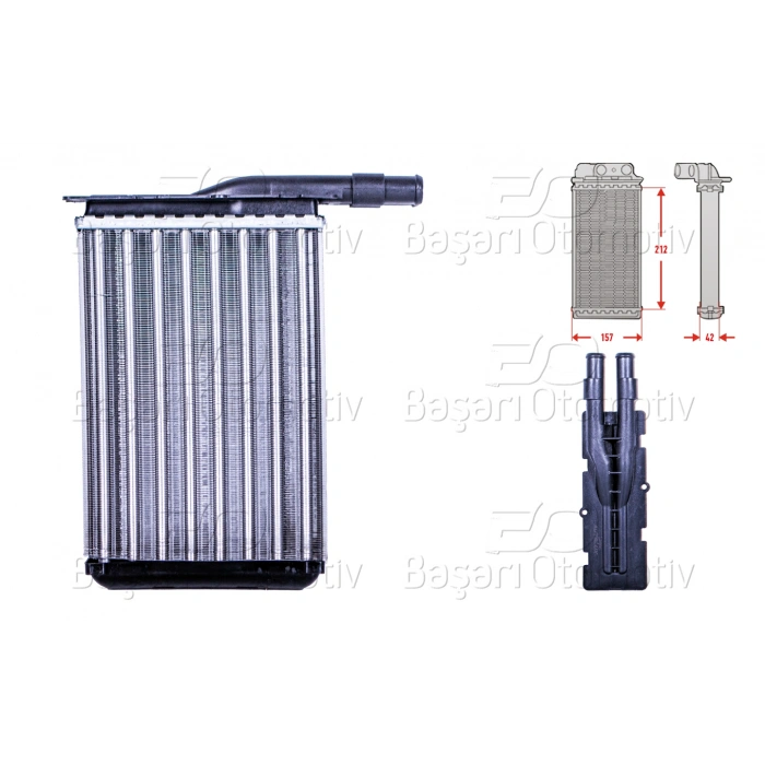 KALORIFER RADYATORU MEKANIK MT-AT 212X157X42 MM RENAULT ESPACE 2.0 RAPID 1.2 1.4 1.9 1985-1998