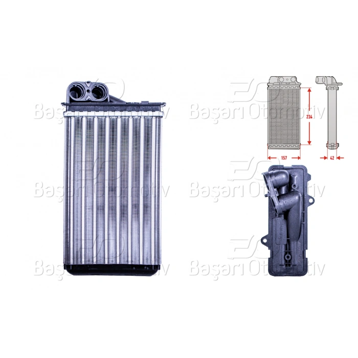 KALORIFER RADYATORU MEKANIK MT-AT 234X157X42 MM CITROEN C5 1.8 2.0 16V 2.0 2.2HDI 2001-2004