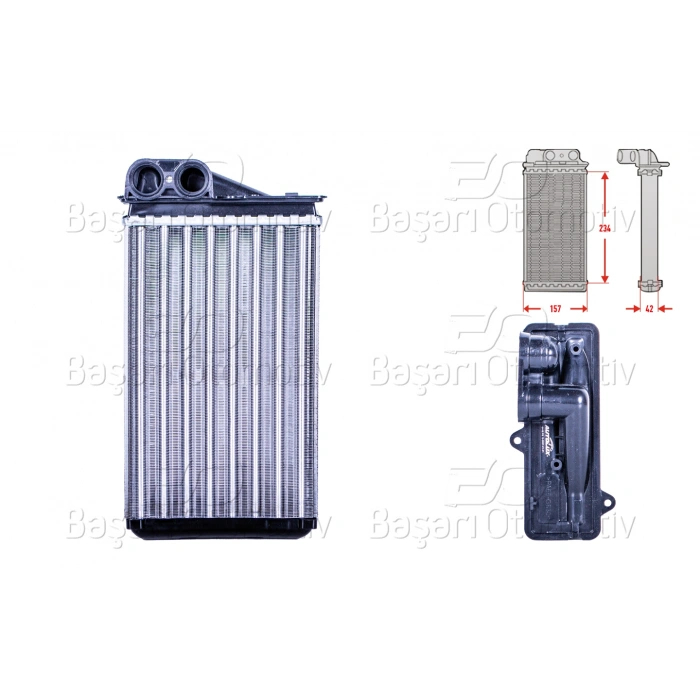 KALORIFER RADYATORU MEKANIK MT-AT 234X157X42 MM PEUGEOT207 1.4 1.6HDI 16V 1.6T2006-2013
