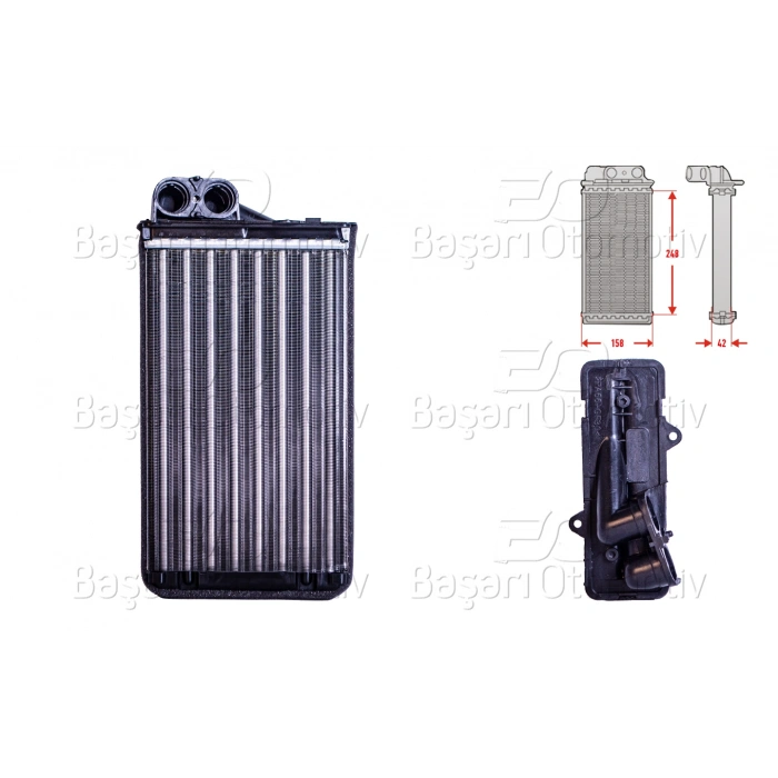 KALORIFER RADYATORU MEKANIK MT-AT 248X158X42 MM PEUGEOT406 1.6 1.8 1.9 D 95 >