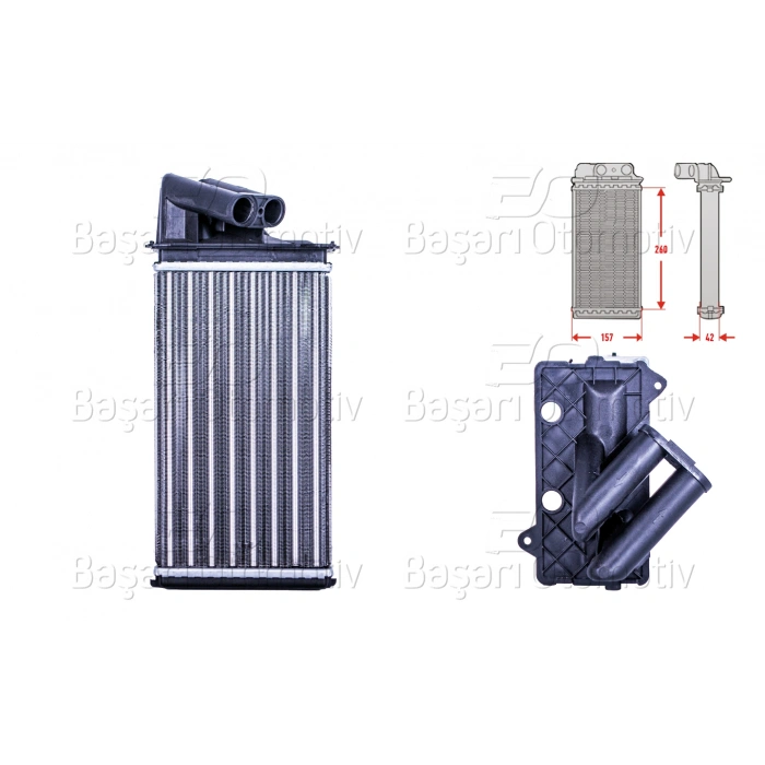 KALORIFER RADYATORU MEKANIK MT-AT 260X157 MM RENAULT LAGUNA 1.6 1.8 16V 1.9DCI 1.9DTI 95-07 ESPACE 2.0DCI 06 >