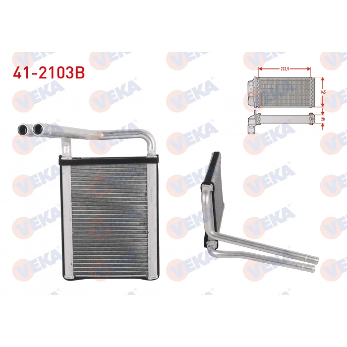 KALORIFER RADYATÖRÜ OEM HANON A/M 145X226X18 : KALORIFER PETEGI ACCENT ERA BENZIN-DIZEL 2006-